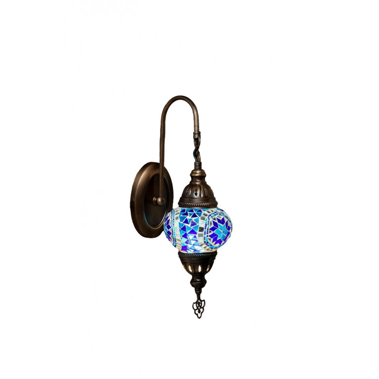 Wall lamp, blue mosaic